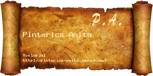 Pinterics Anita névjegykártya